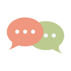 two chat bubbles illustration