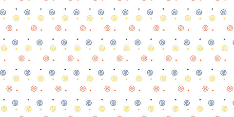 Cute seamless pattern with handwritten Japanese food motif