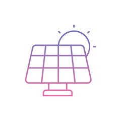 Solar Panel Icon vector stock illustration
