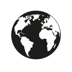 globe on white background