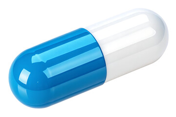 Blue and white capsule medicine pill pharmaceutical