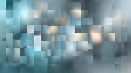An abstract grid of squares creates a gentle gradient of flowing cerulean and metallic silver hues.