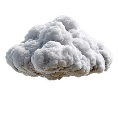 Isolated White Cloud on Transparent Background for Creative Projects and Design Use