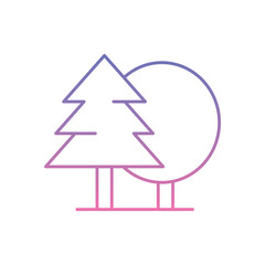Forest Icon vector stock illustration
