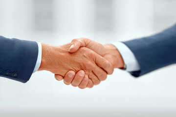 Business partnership negotiation handshake modern office setting professional agreement scene corporate environment close-up viewpoint trust and collaboration concept