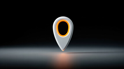 Innovative location marker design modern digital environment 3d concept futuristic technology minimalist viewpoint creative graphic representation