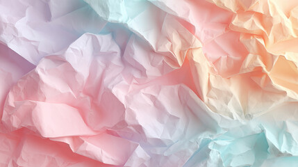 Creative abstract art design featuring crumpled paper textures studio environment digital artwork colorful composition from unique viewpoint