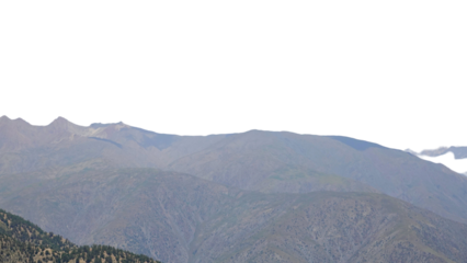 Mountains with Copy Text Space. Majestic Himalayan Landscape Element for Travel Posters, Nature Illustrations, and Scenic Design Projects. PNG File