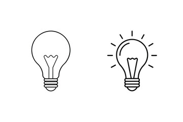 Light bulb icon illustration symbol idea