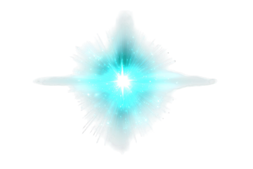 Radiant, ethereal, starburst explosion centered on a glowing, light-blue core