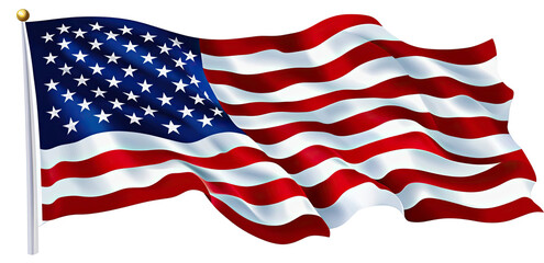 American flag waving in the wind