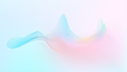Wave abstract pastel dots gradient color particles vector background