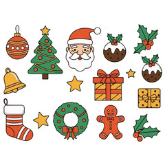  Christmas Holiday Sticker Set