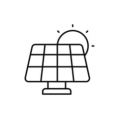 Solar Panel Icon vector stock illustration