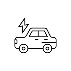 Electric Car Icon vector stock illustration
