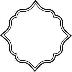 Ornamental Frame Outline Vintage Border Design