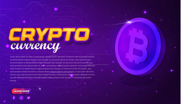 Premium Landscape Crypto currency poster design