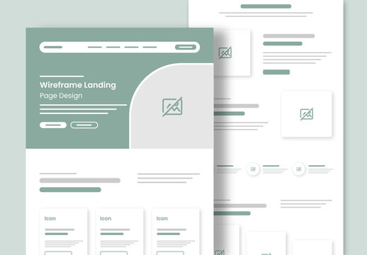 Interior Home Renovation Service Landing Page Wireframe Design