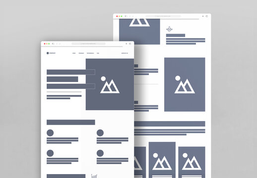 Minimal Landing Page Wireframe Template