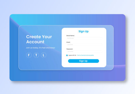 Modern Log In Sign Up Page Template