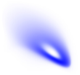 Abstract blue shape with light on black ground