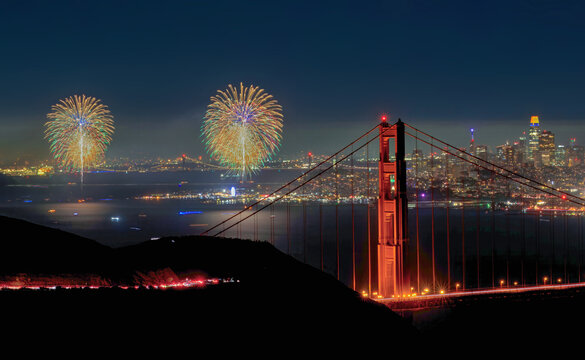 July 4th Firework Show in San Francisco, California