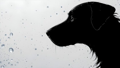 Bold Dog Head Silhouette Logo Design on Clean White Background