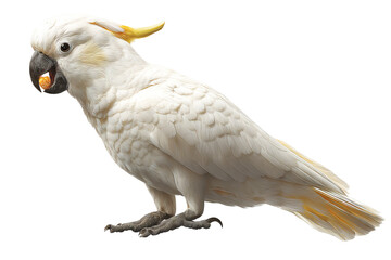 Isolated White Cockatoo Bird With
