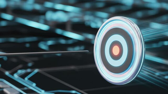 Precision aiming target image for modern business strategy illustration