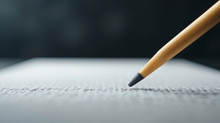 Close-up of Pencil Writing on Paper with Focus