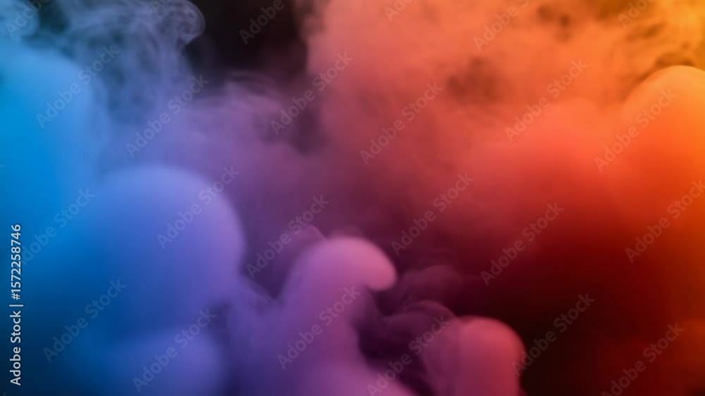 Poster colorful smoke swirls in a mesmerizing abstract pattern creating a vibrant and dynamic background