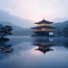 Obraz premium Serene Asian Landscapes & Traditional Architecture