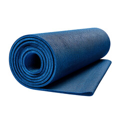 Blue Yoga Mat Rolled