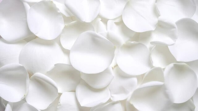 Close Up View Of White Rose Petals