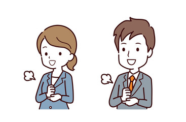 納得するビジネスパーソンのイラスト素材