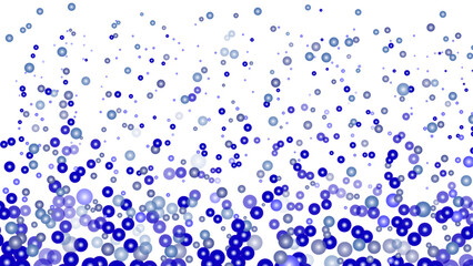 Blue Colorful confetti bubble on transparent background.Amazing colorful confetti background balloon down for celebration. Vector illustration of festive decoration.