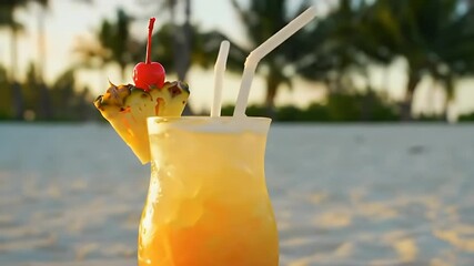 Sunset Beach Cocktail Ad