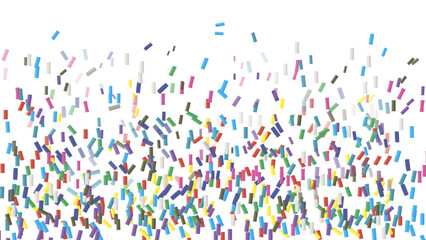An amazing background of colorful confetti, which is perfect for celebrations. A vector illustration of festive decorations. Colorful confetti against a transparent background. Multicolored confetti.