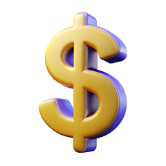 Fototapeta premium dollar sign isolated on white