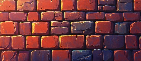 Detailed close-up of a textured stone wall