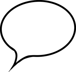 Speech Bubble Chat Black and White