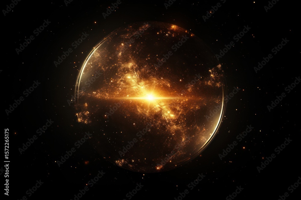 Canvas Prints effect minimal of planet light astronomy universe.