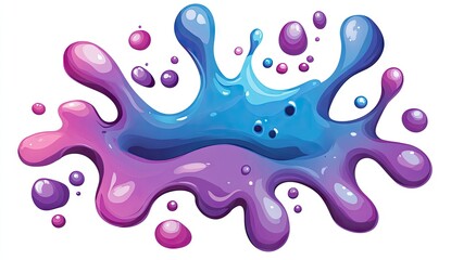 Naklejka premium Abstract colorful liquid splatter