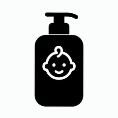 Obraz premium Baby shampoo bottle icon — symbol of hygiene and gentle care, filled style