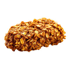 Obraz premium Oatmeal cookie isolated on transparent background cutout