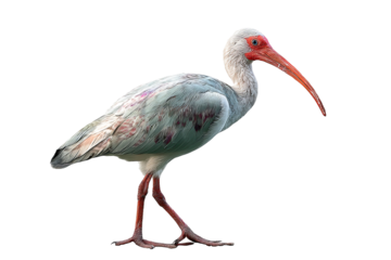 Majestic ibis bird isolated on transparent background in high-resolution PNG style for seamless cutout design