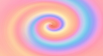 Pastel colored spiral abstract background with soft hues and swirling pattern