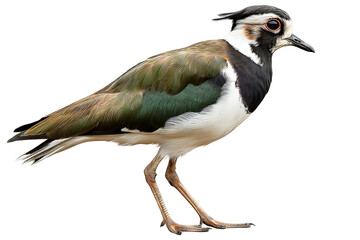 Obraz premium Lapwing bird isolated on transparent background in high resolution PNG style for easy cutout and design use