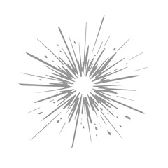 Fototapeta premium Abstract gray radial burst graphic design element. Artistic radiating lines with speckles. Graphic design element for website background or print media. Generic use.