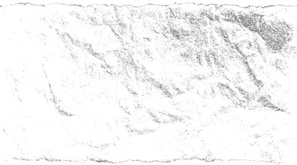 Crumpled paper texture with light dust grunge effect. Torn edges and soft noise background for vintage overlay design. Artistic distressed surface.